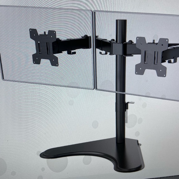 Dual LCD Monitor Fully Adjustable Desk Mount Fit Two Screens - Picture 6 of 7